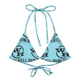 All-over print recycled string bikini Blizzard top